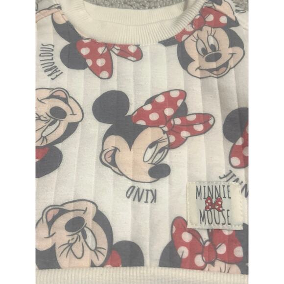 Disney 2 piece set in cream with Minnie Mouse - sweatshirt and sweatpants. - Picture 4 of 5